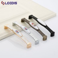 LEEDIS Fashionable decorative gold plated zinc alloy dresser furniture drawer handle for wardrobe Wholesale hardware decoration